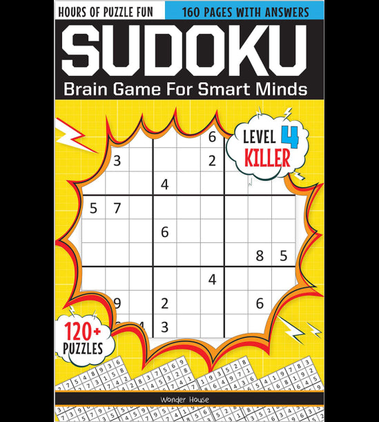 Sudoku - Brain Games For Smart Minds Level 4 Killer : Brain Booster Puzzles for Kids