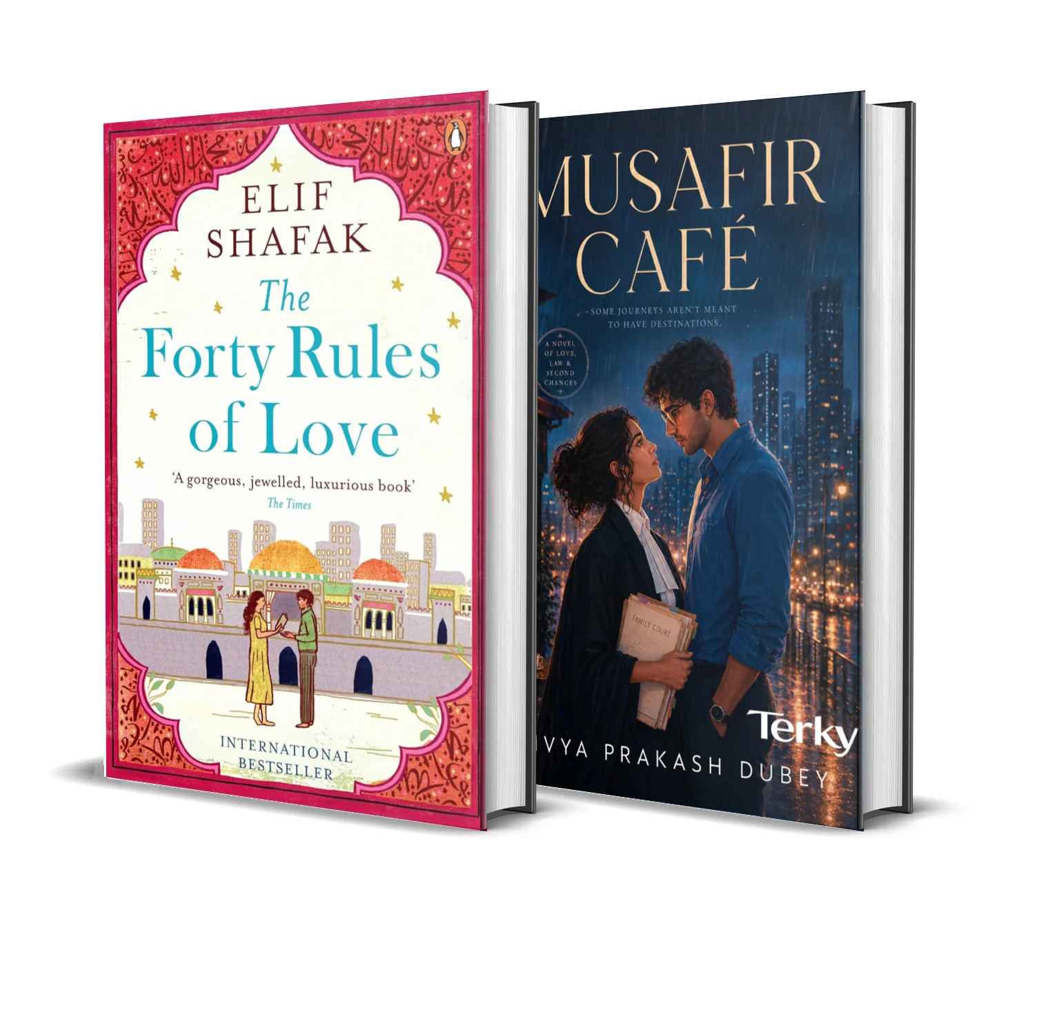 The Forty Rules of Love + Musafir Cafe in English Edition Combo of 2