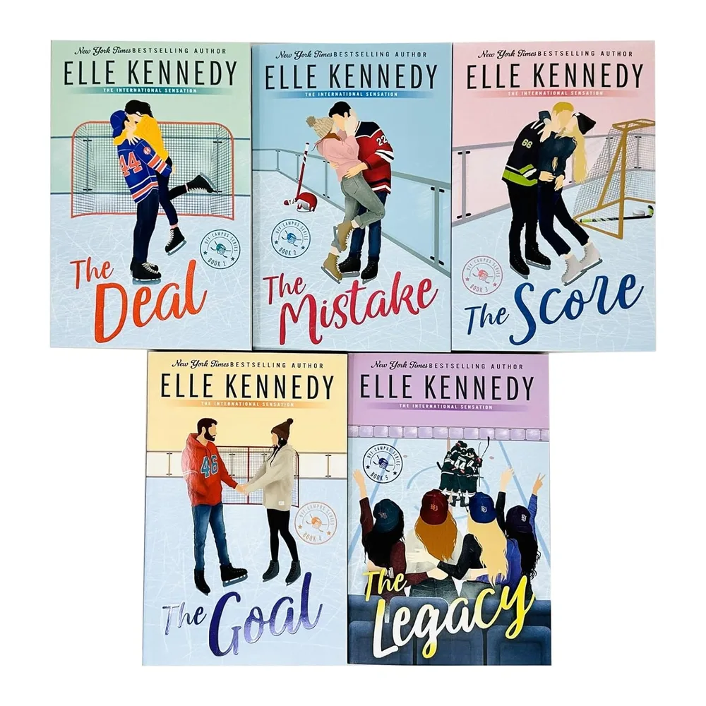 The Off-Campus Series Complete Collection 5 Books by Elle Kennedy | The Deal + The Mistake + The Score + The Goal + The Legacy